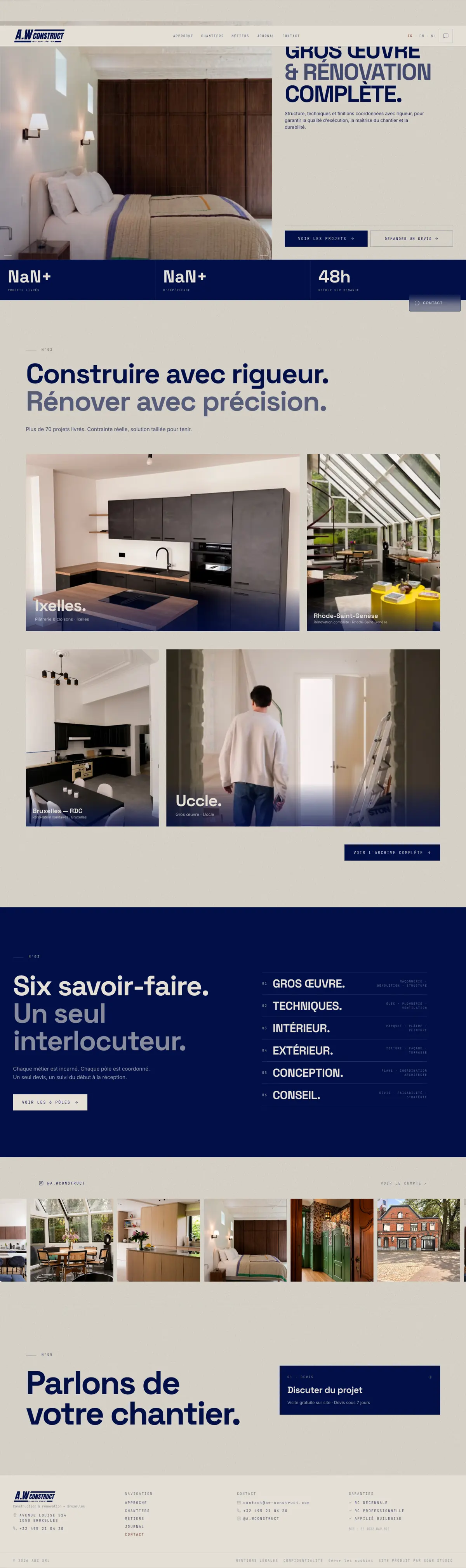 Aperçu pleine page de A.W Construct